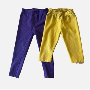 Hanna bright basics leggings - purple full length, yellow capris (classic fit)